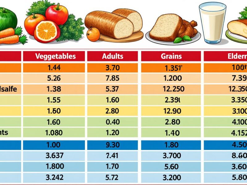 découvrez un tableau pratique indiquant la quantité d’aliments recommandée par personne, adapté selon l’âge et les besoins nutritionnels. idéal pour planifier des repas équilibrés et adaptés à chaque membre de la famille.